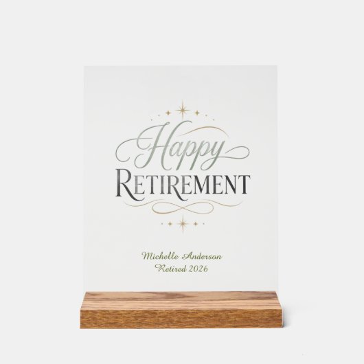 Bonne retraite Nom personnalisé (Recto)