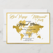 Bonne Route Frontière Dorée Carte du Monde Fête de (Devant)