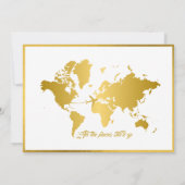 Bonne Route Frontière Dorée Carte du Monde Fête de (Dos)
