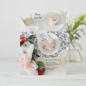 Bonne Saint-Galentin Black Heart Bunch Invitation (Debout devant)