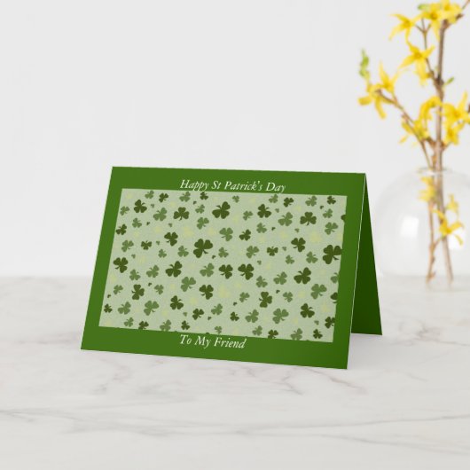 Bonne Saint Patrick, carte (Fleur jaune)
