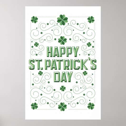 Bonne Saint Patrick's Day (Beveled) Poster 24x36 (Devant)