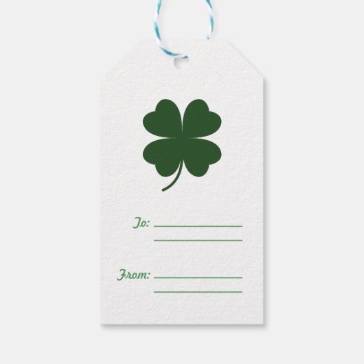 Bonne Saint Patrick's Day / étiquette cadeau (Dos)