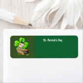 Bonne Saint Patrick's Day Sloth étiquette de adres (En situation)
