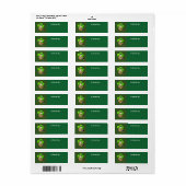 Bonne Saint Patrick's Day Sloth étiquette de adres (Feuille entière)