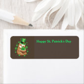 Bonne Saint Patrick's Day Sloth étiquette de adres (En situation)
