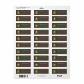 Bonne Saint Patrick's Day Sloth étiquette de adres (Feuille entière)