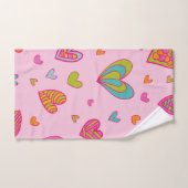 Bonne Saint Valentin 2024 Avec amour du coeur (Serviette à main)