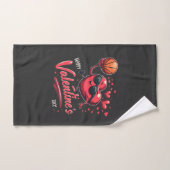 Bonne Saint Valentin Amateurs de basket-ball (Serviette à main)