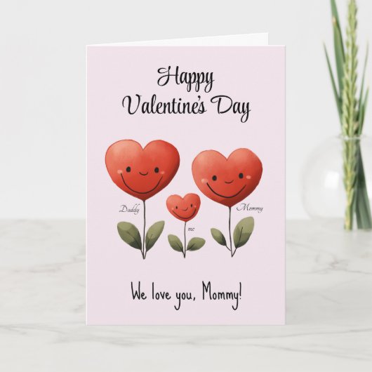 Bonne Saint Valentin, Carte de Papa & Bébé, (Devant)