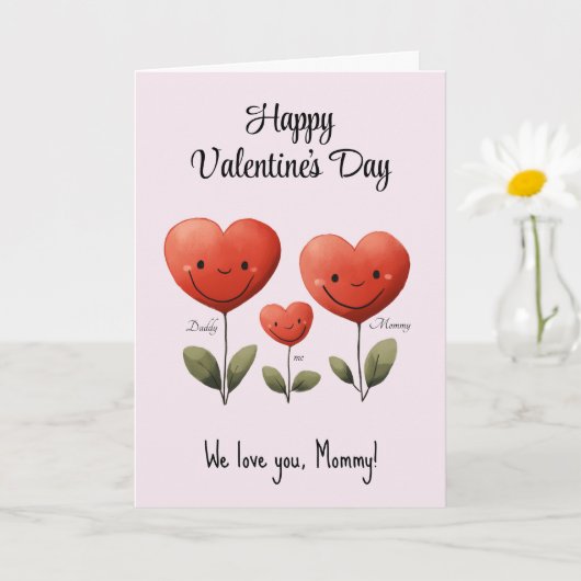 Bonne Saint Valentin, Carte de Papa & Bébé, (Petite plante)