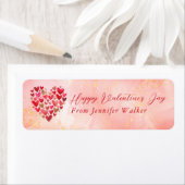 Bonne Saint Valentin et retour Étiquettes d'adress (En situation)