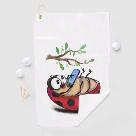 Bonne serviette de golf Little Ladybug (En situation)