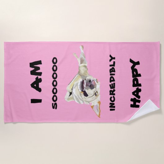 Bonne serviette de plage de chien (Devant)