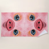 Bonne serviette de plage de cochon (Devant)