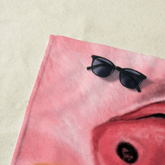 Bonne serviette de plage de cochon (En situation)