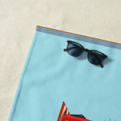 Bonne serviette de plage en coton de requin (En situation)