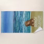 Bonne serviette de plage Puppy (Devant)