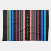 Bonne serviette de toilette de séchage d'anniversa (Horizontal)