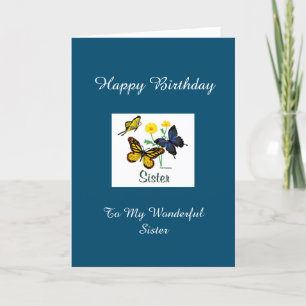 Bonne Soeur d'anniversaire - Carte BTFL