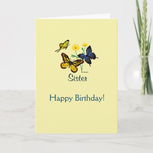 Bonne Soeur d'anniversaire - Carte BTFL (Devant)