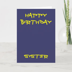 Bonne soeur d'anniversaire cartes de voeux