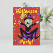 Bonne sorcière Halloween Party Invitation (Debout devant)