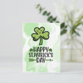 Bonne St.Patrick's Day avec carte shamrock (Debout devant)