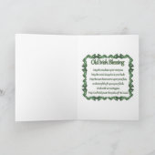 Bonne St. Patrick's Day Carte de vacances Sloth (Intérieur)
