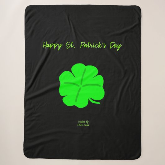 Bonne St. Patrick's Day Large couverture Sherpa (Devant)