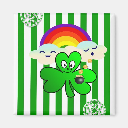 Bonne St. Patrick's Day Magnet Shamrock (Devant)