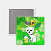 Bonne St. Patrick's Day Magnet Shamrock de la bièr (Recto/Verso)