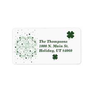 Bonne St. Patrick's Day Retour Étiquettes de la po