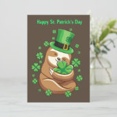Bonne St. Patrick's Day Sloth invitation (Debout devant)