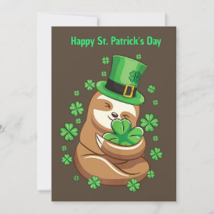 Bonne St. Patrick's Day Sloth invitation