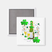 Bonne St. Patrick's Day Vin Shamrock Magnet (Recto/Verso)