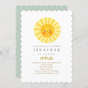 Bonne Sunshine Jaune Invitation Anniversaire