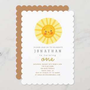 Bonne Sunshine Jaune Invitation Anniversaire