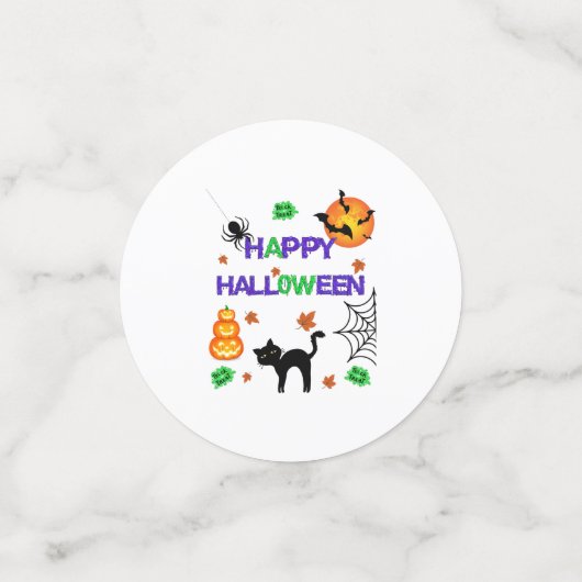Bonne table d'Halloween Confetti (Petit recto)