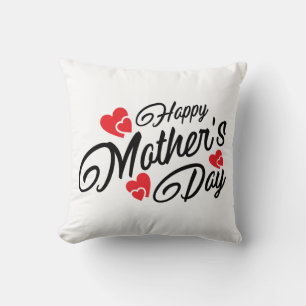 Bonne typographie de la Fête des Mères   Coussin d