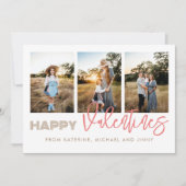 Bonne Valentines 3 Photo Collage Carte de famille (Devant)