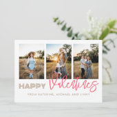 Bonne Valentines 3 Photo Collage Carte de famille (Debout devant)