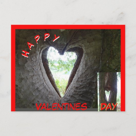 Bonne Valentines Day Heart in Tree Carte postale (Devant)