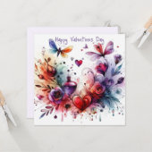 Bonne Valentines Day Love Cartes (Devant/Arrière en situation)