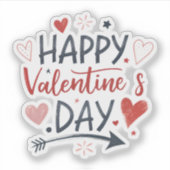 Bonne valentines jour autocollant (Devant)