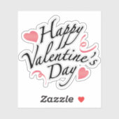 Bonne valentines jour autocollant (Feuille)