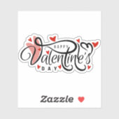Bonne valentines jour autocollant (Feuille)