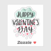 Bonne valentines jour autocollant (Feuille)
