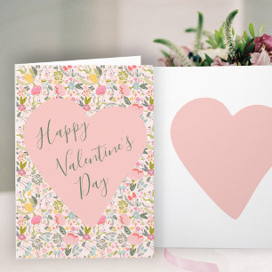 Bonne Valentines Jour coeur Carte de vacances