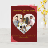 Bonne Valentines photo pliée Carte de voeux (Fleur jaune)